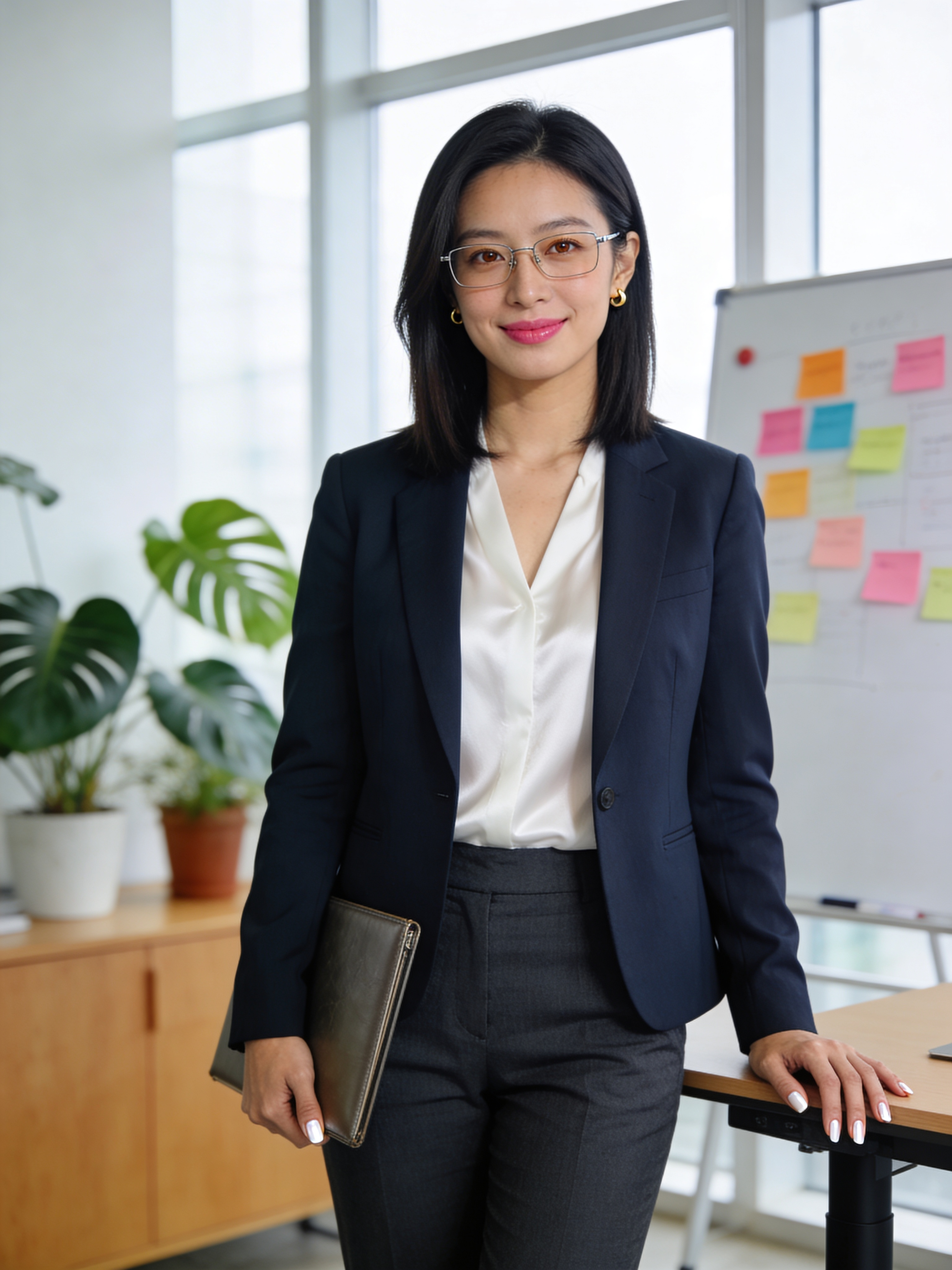 Professional Asian Businesswoman in Modern Office